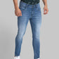 Men Skinny Cropped Fit Blue Jeans