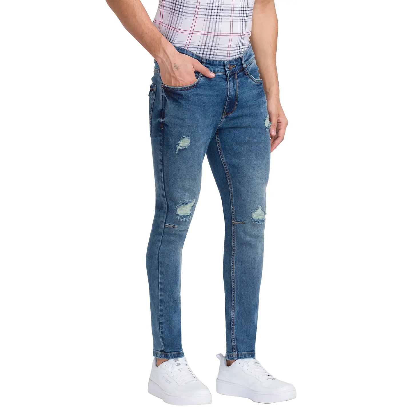 Men Skinny Fit Black Jeans