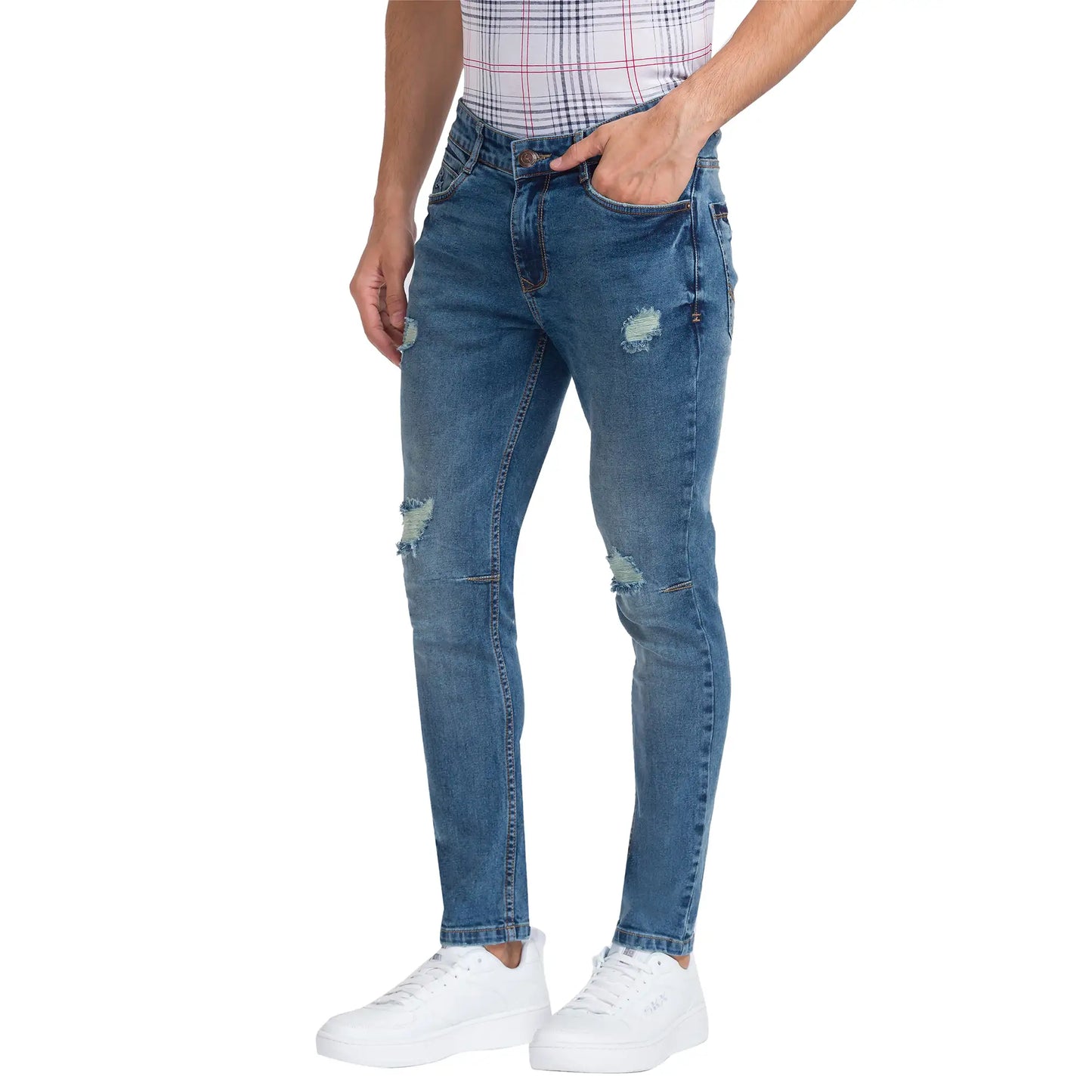 Men Skinny Fit Black Jeans