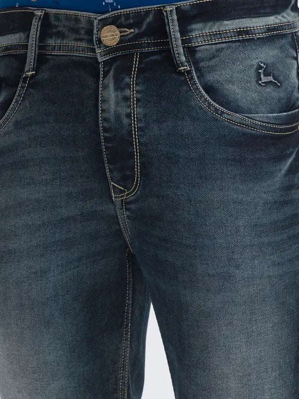 Men Regular Fit Blue Jeans