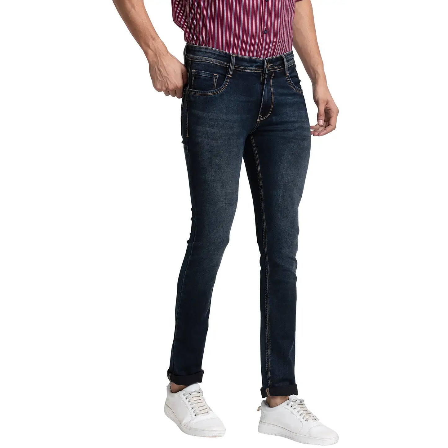 Men Skinny Fit Blue Jeans