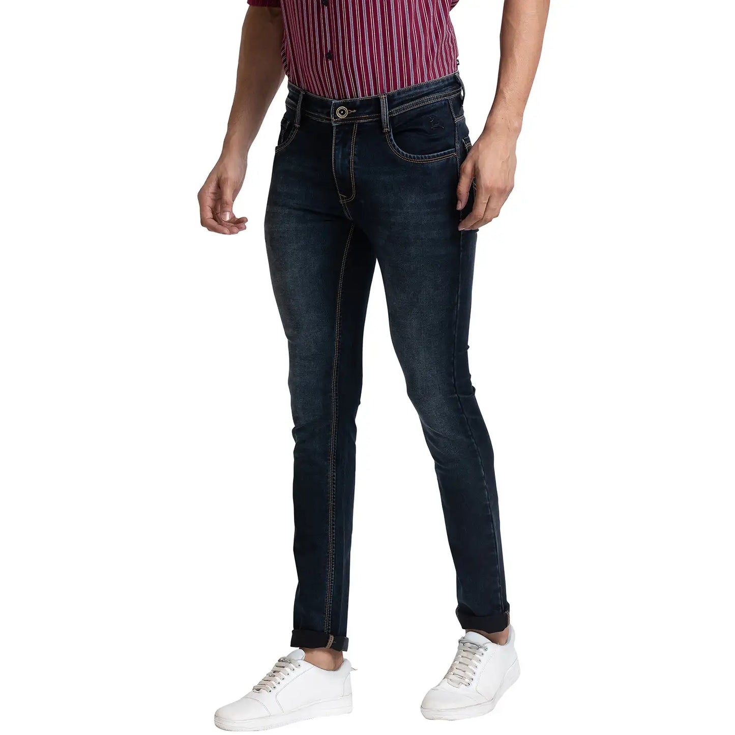 Men Skinny Fit Blue Jeans