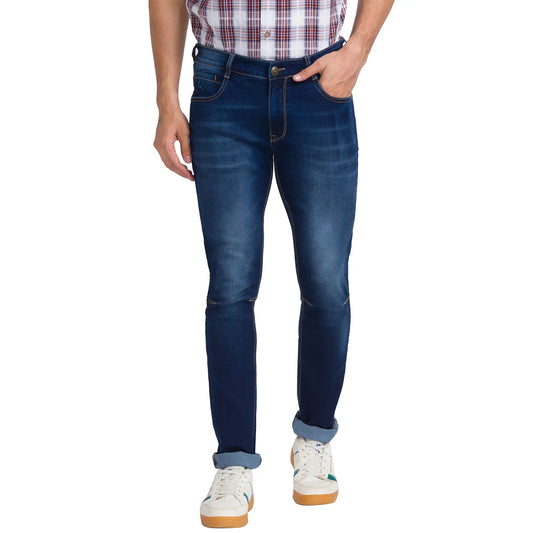 Men Skinny Fit Blue Jeans