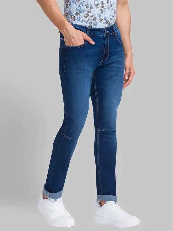 Men Skinny Fit Blue Jeans