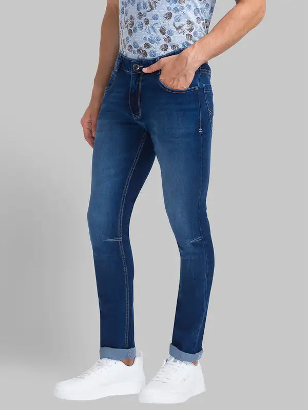 Men Skinny Fit Blue Jeans