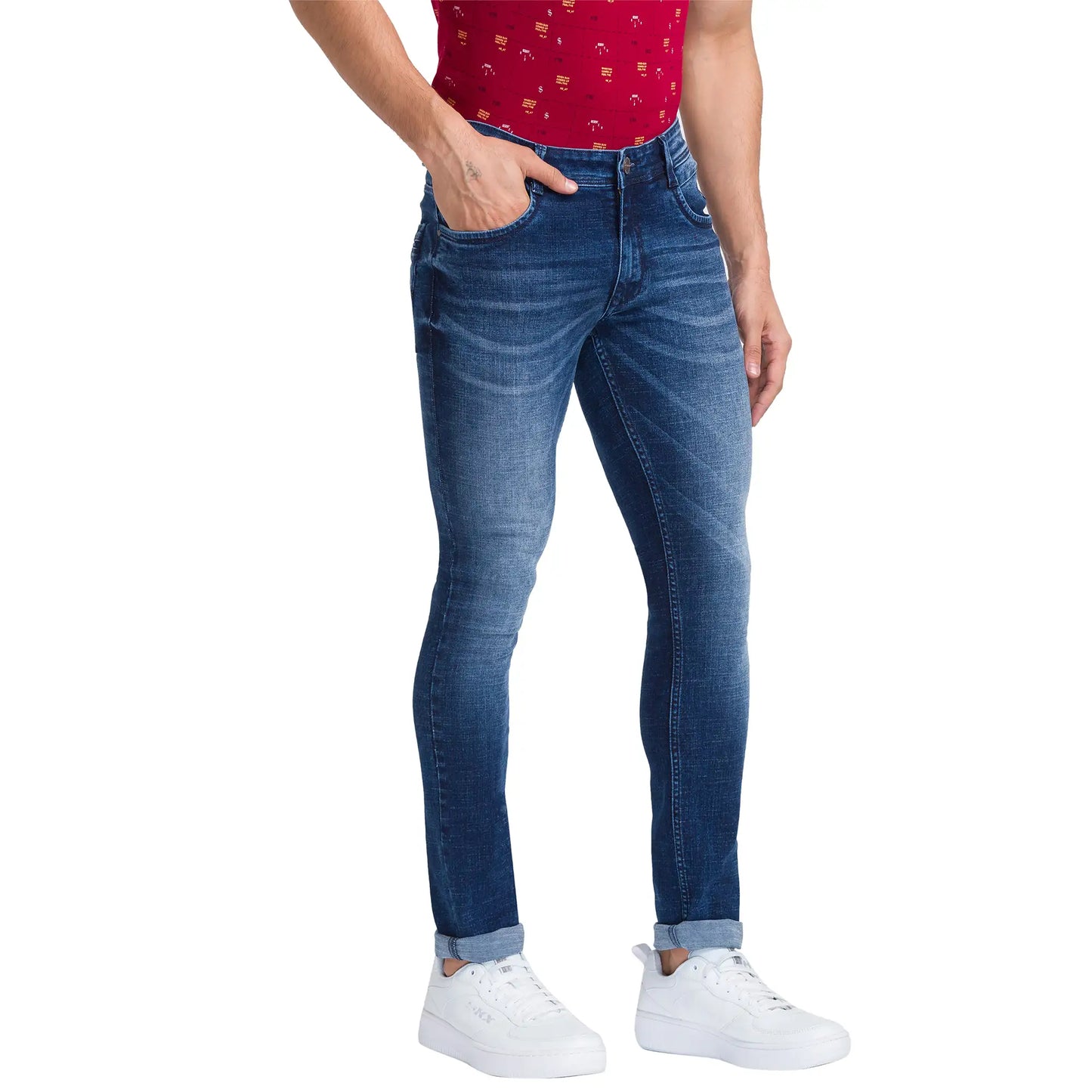 Men Skinny Fit Black Jeans