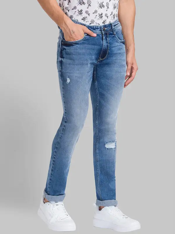 Men Skinny Fit Blue Jeans