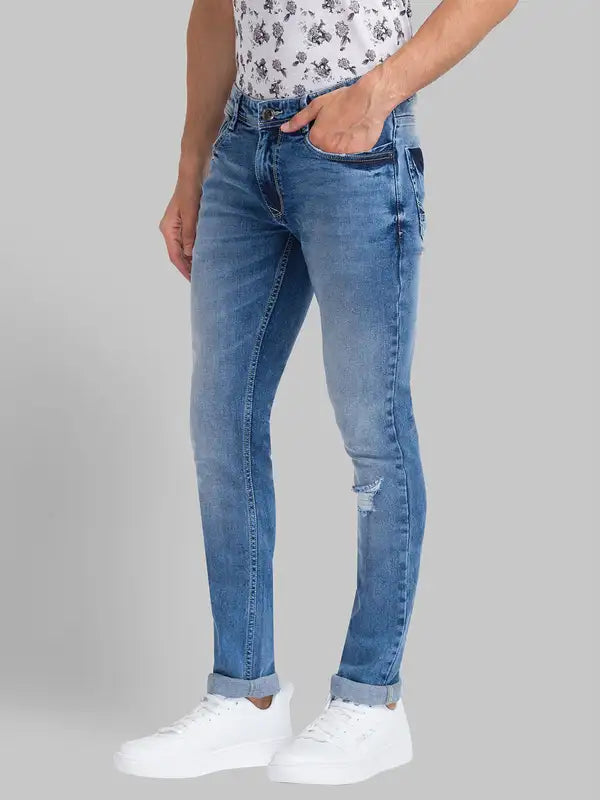 Men Skinny Fit Blue Jeans