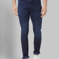 Men Slim Tapered Fit Blue Jeans
