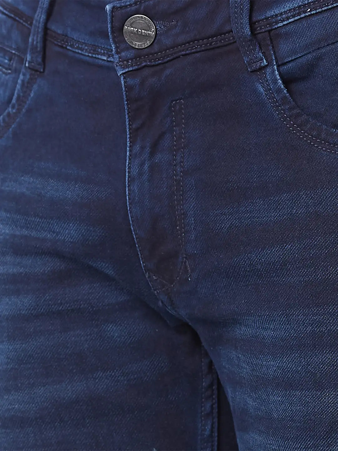 Men Slim Tapered Fit Blue Jeans