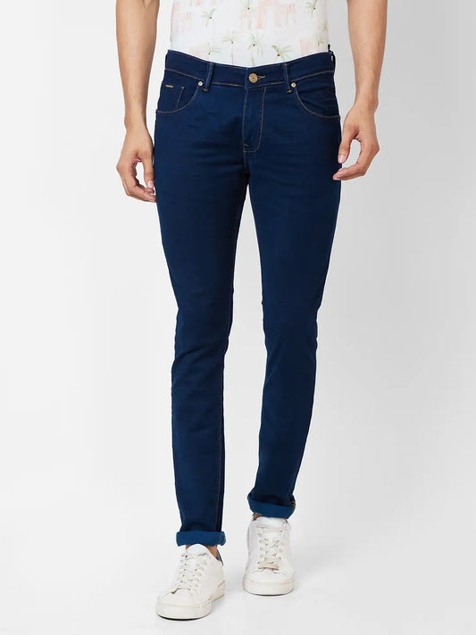 Parx Skinny Fit Solid Fancy Blue Jeans