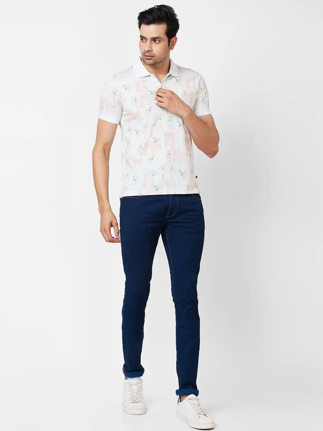 Parx Skinny Fit Solid Fancy Blue Jeans