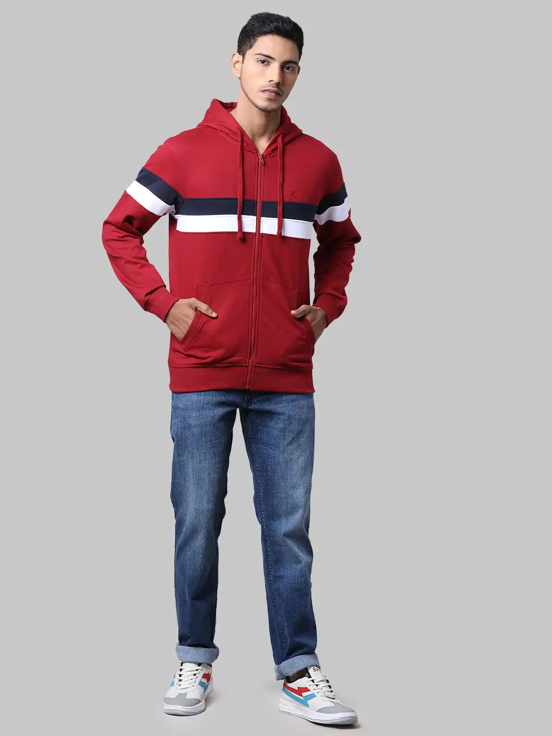 Men Regular Fit  Grey Sweatshirt