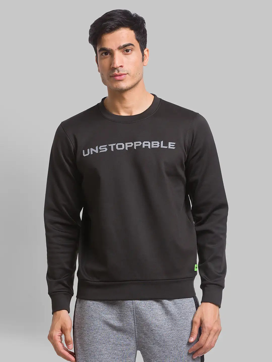 Men Regular Fit Black Sweatshirt