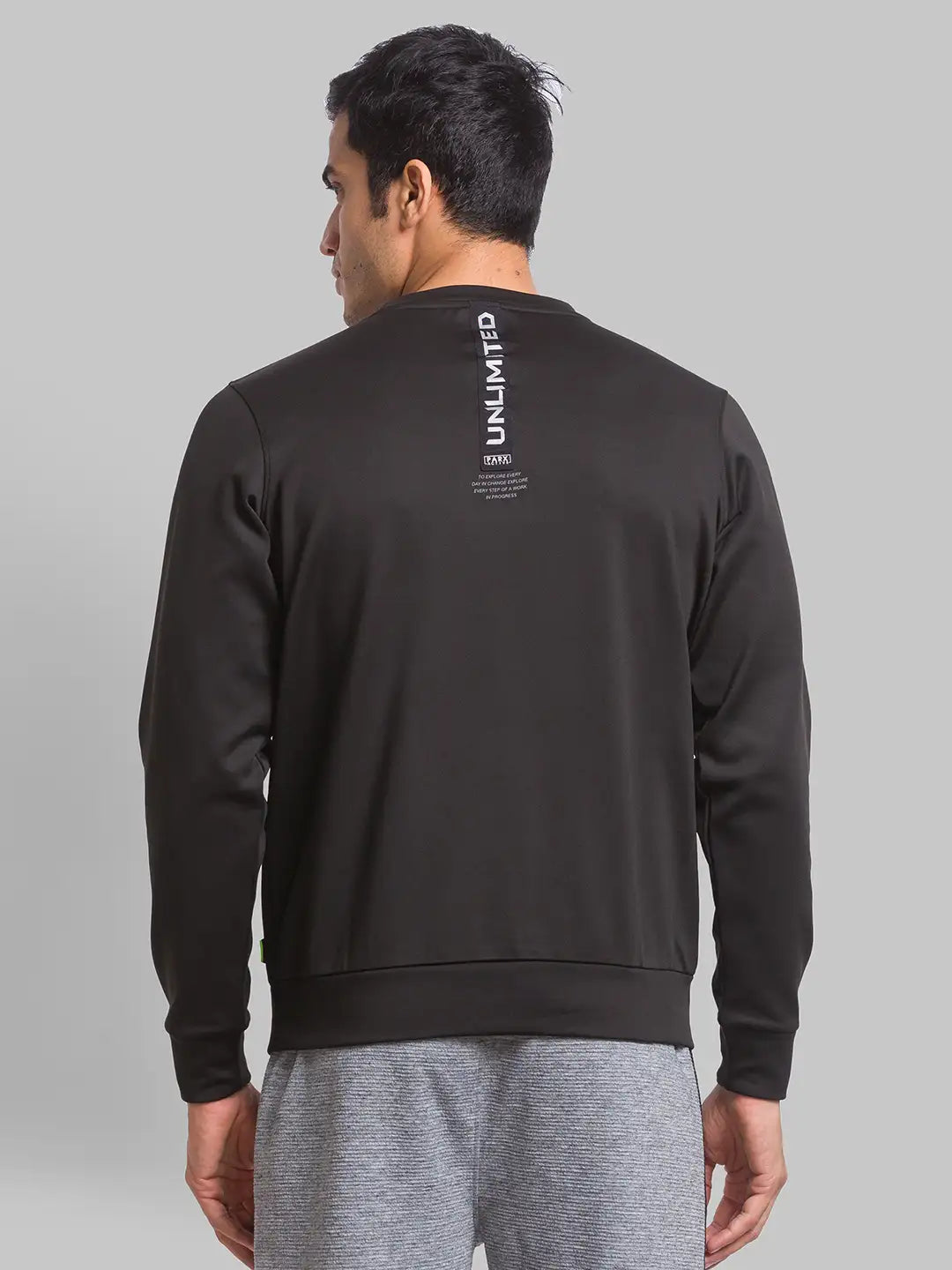 Men Regular Fit Black Sweatshirt