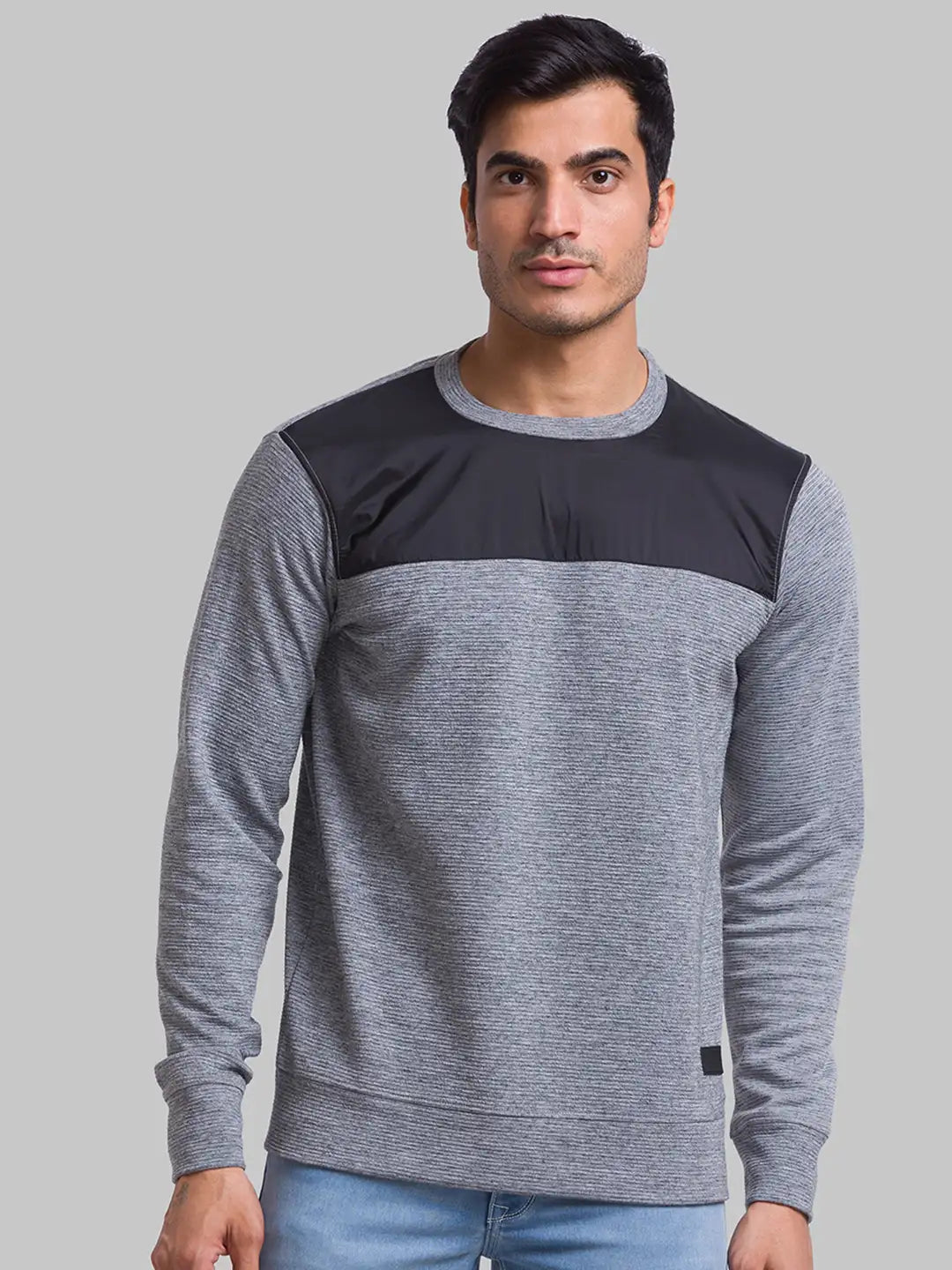 Men Regular Fit Black Sweatshirt
