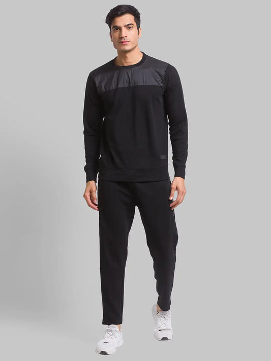 Men Regular Fit Black Sweatshirt
