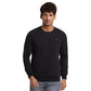 Parx Men Blue Cut & Sew Regular Fit Cotton Blend Round Neck Sweatshirt