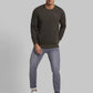 Men Petrol Regular Fit Solid Cotton Blend Sweatshirts