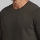 Men Petrol Regular Fit Solid Cotton Blend Sweatshirts