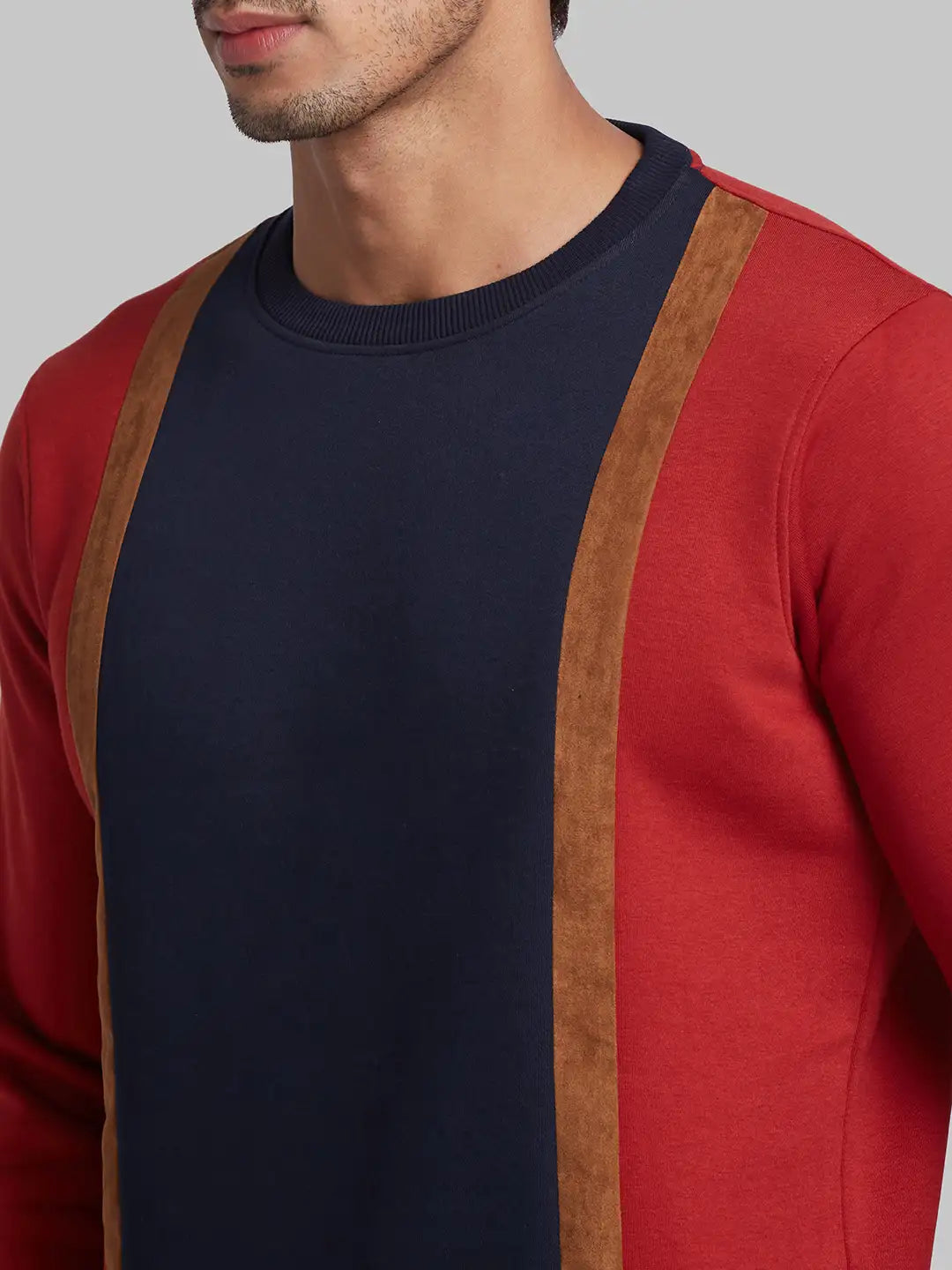 Men Fawn Regular Fit Structure  Cotton   Sweatshirt