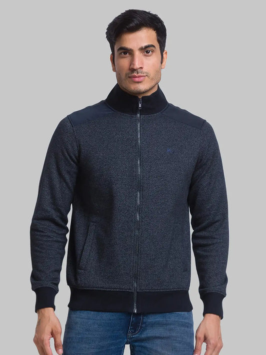 Men Regular Fit Black Sweatshirt