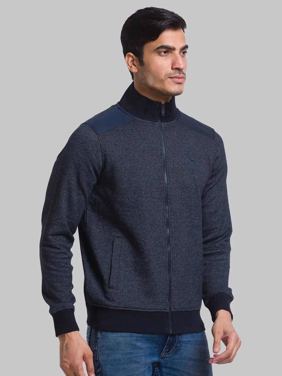 Men Regular Fit Black Sweatshirt
