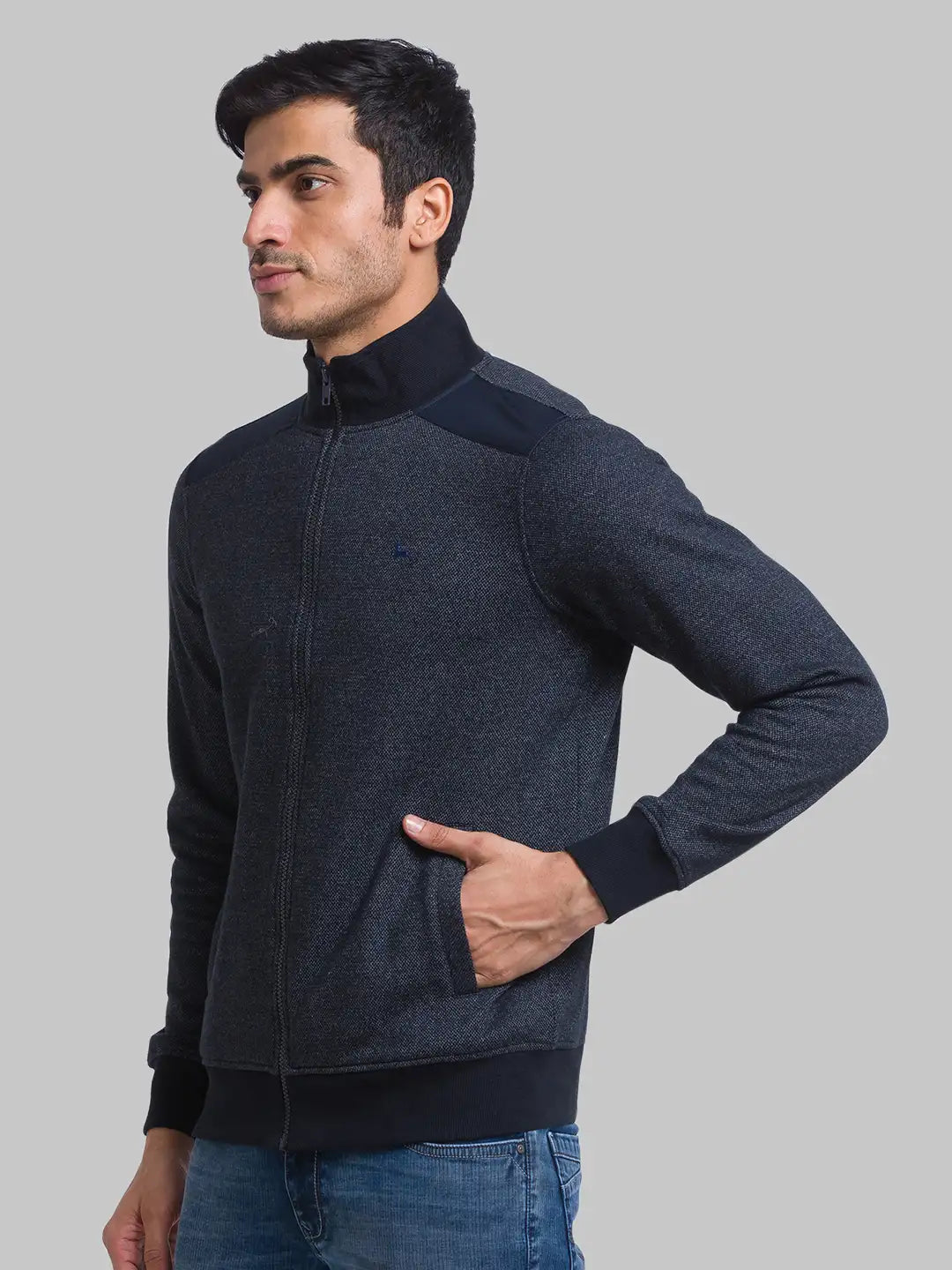 Men Regular Fit Black Sweatshirt