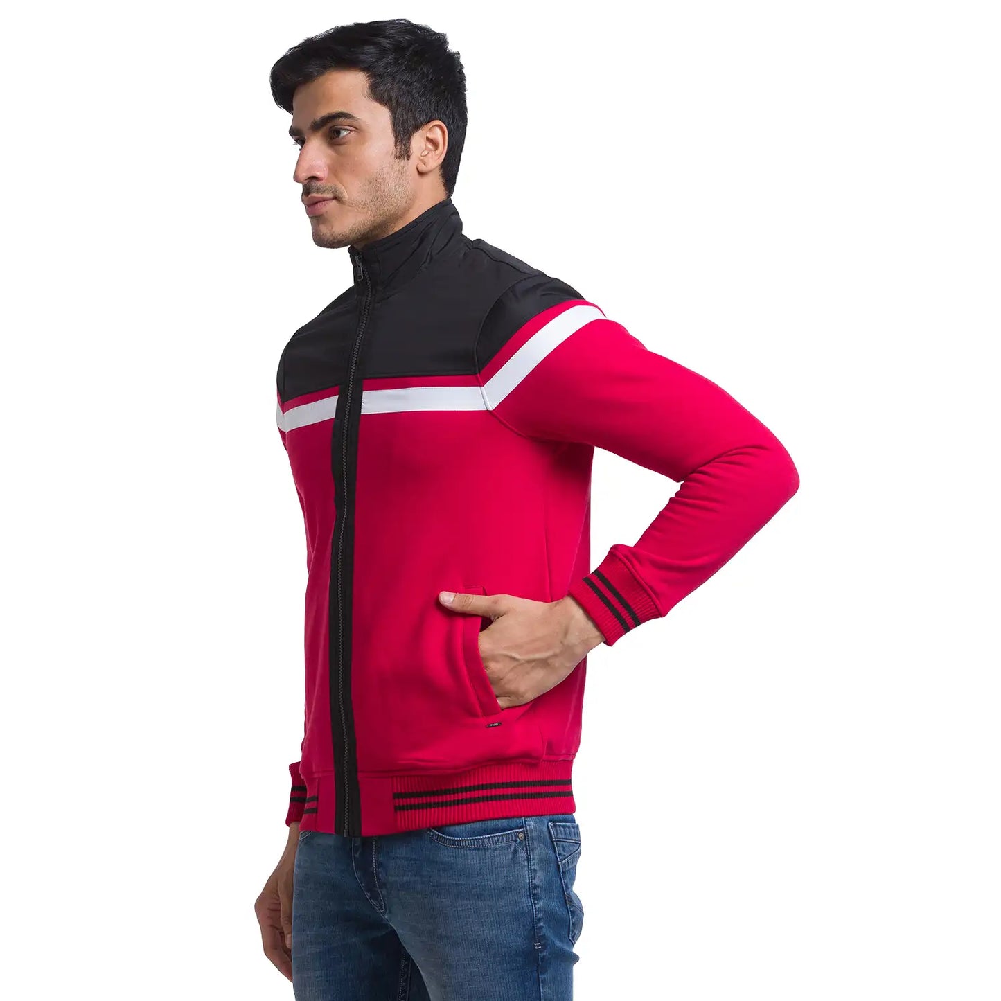 Men Regular Fit Yellow Sweatshirt