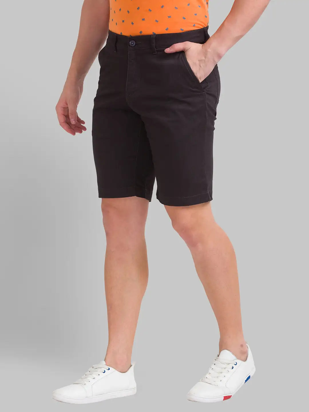 Men Regular Fit Dark Blue Short