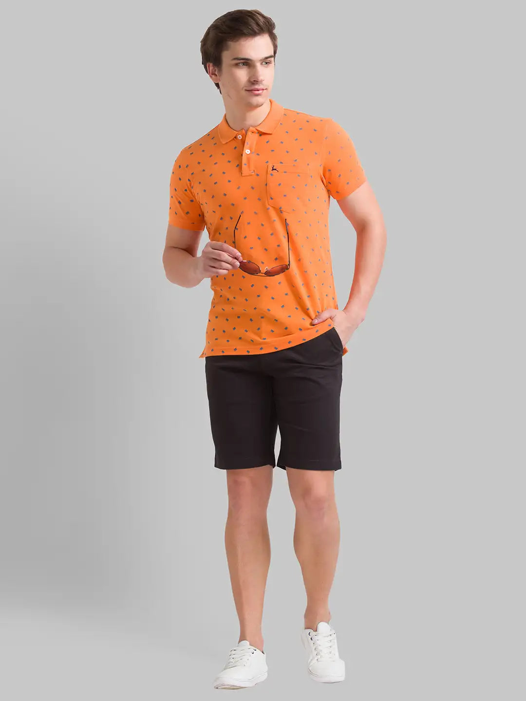 Men Regular Fit Dark Blue Short