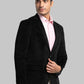 Men Regular Fit Blue Blazer