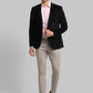 Men Regular Fit Blue Blazer
