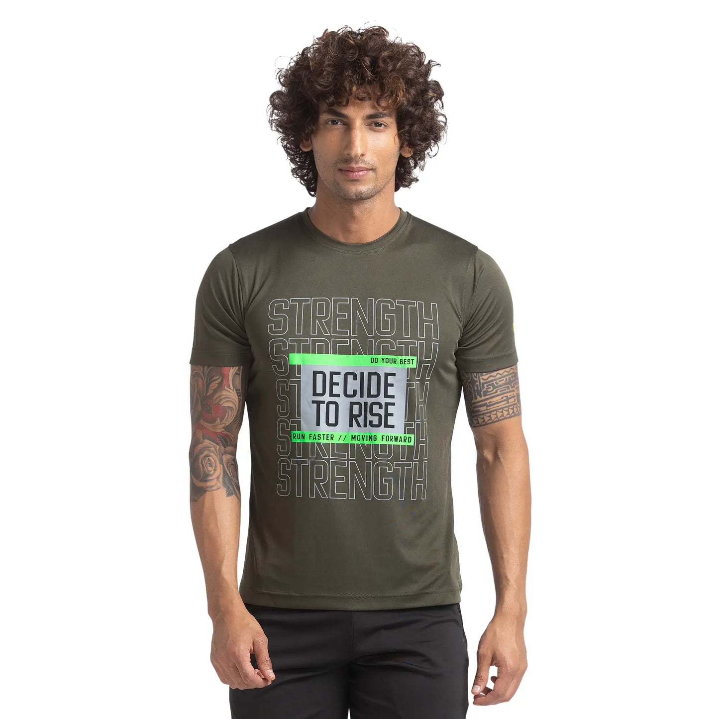 Men Regular Fit Blue T-Shirts