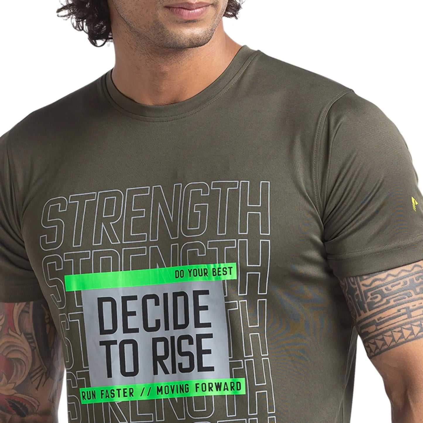 Men Regular Fit Blue T-Shirts