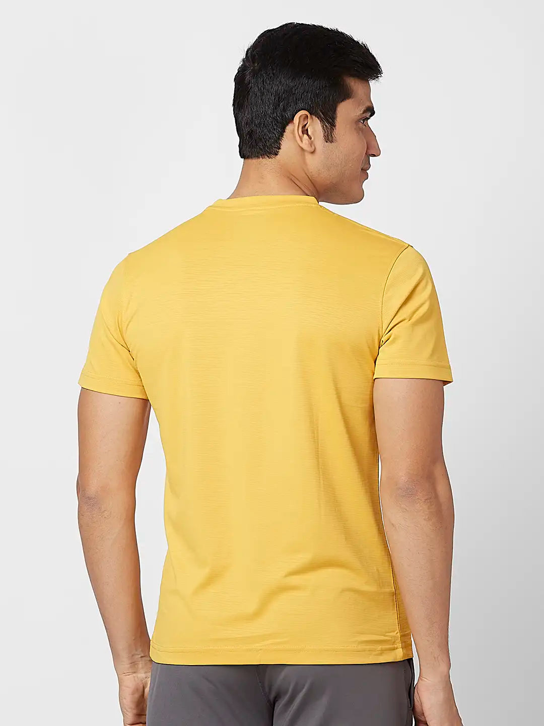Parx Men Yellow Print Regular Fit Cotton Polo Neck T-Shirt