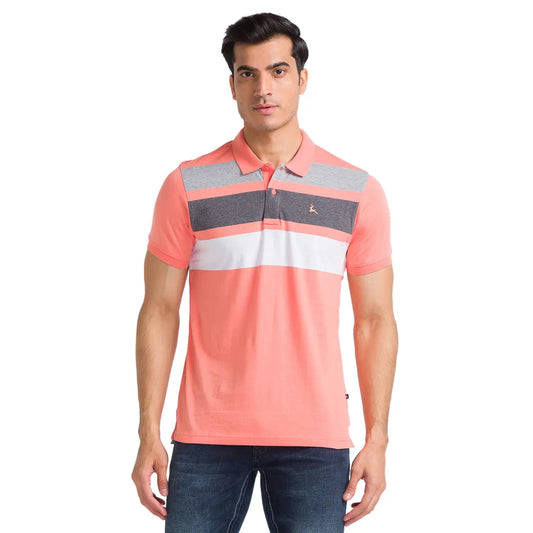 Men Regular Fit Light Blue Polo