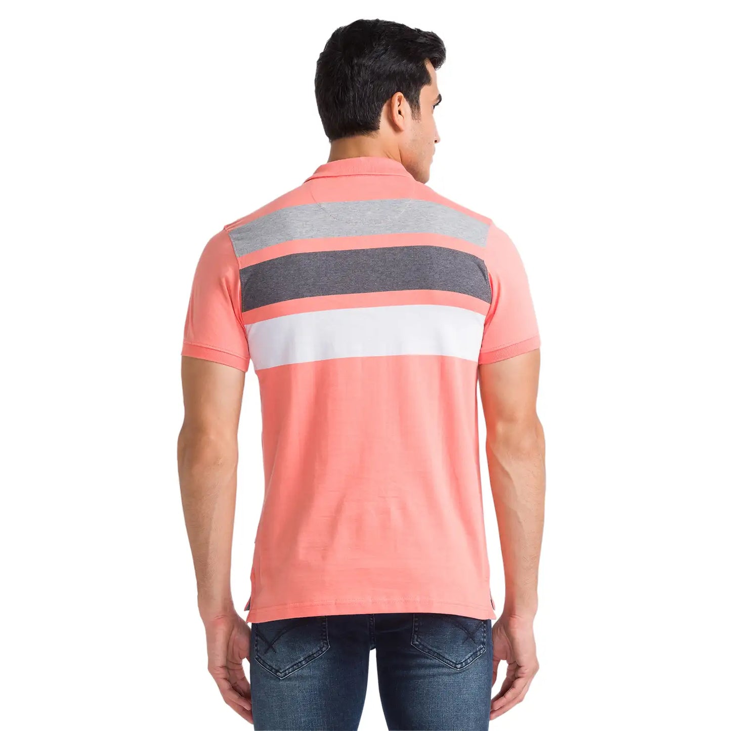 Men Regular Fit Light Blue Polo