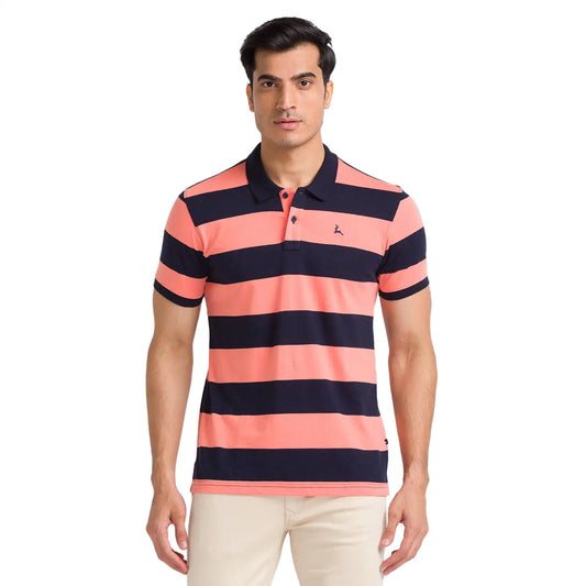 Men Regular Fit Grey Polo
