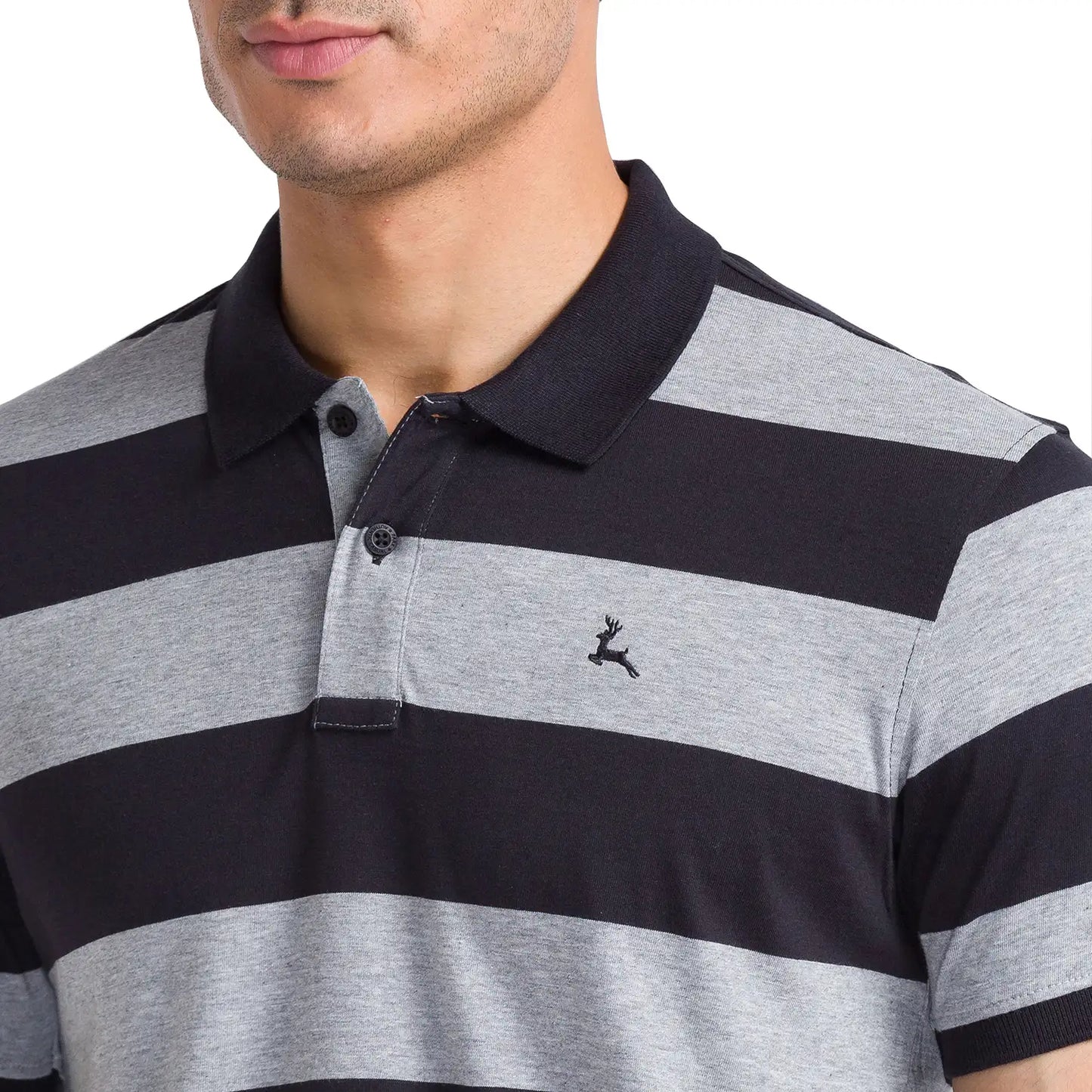 Men Regular Fit Blue Polo