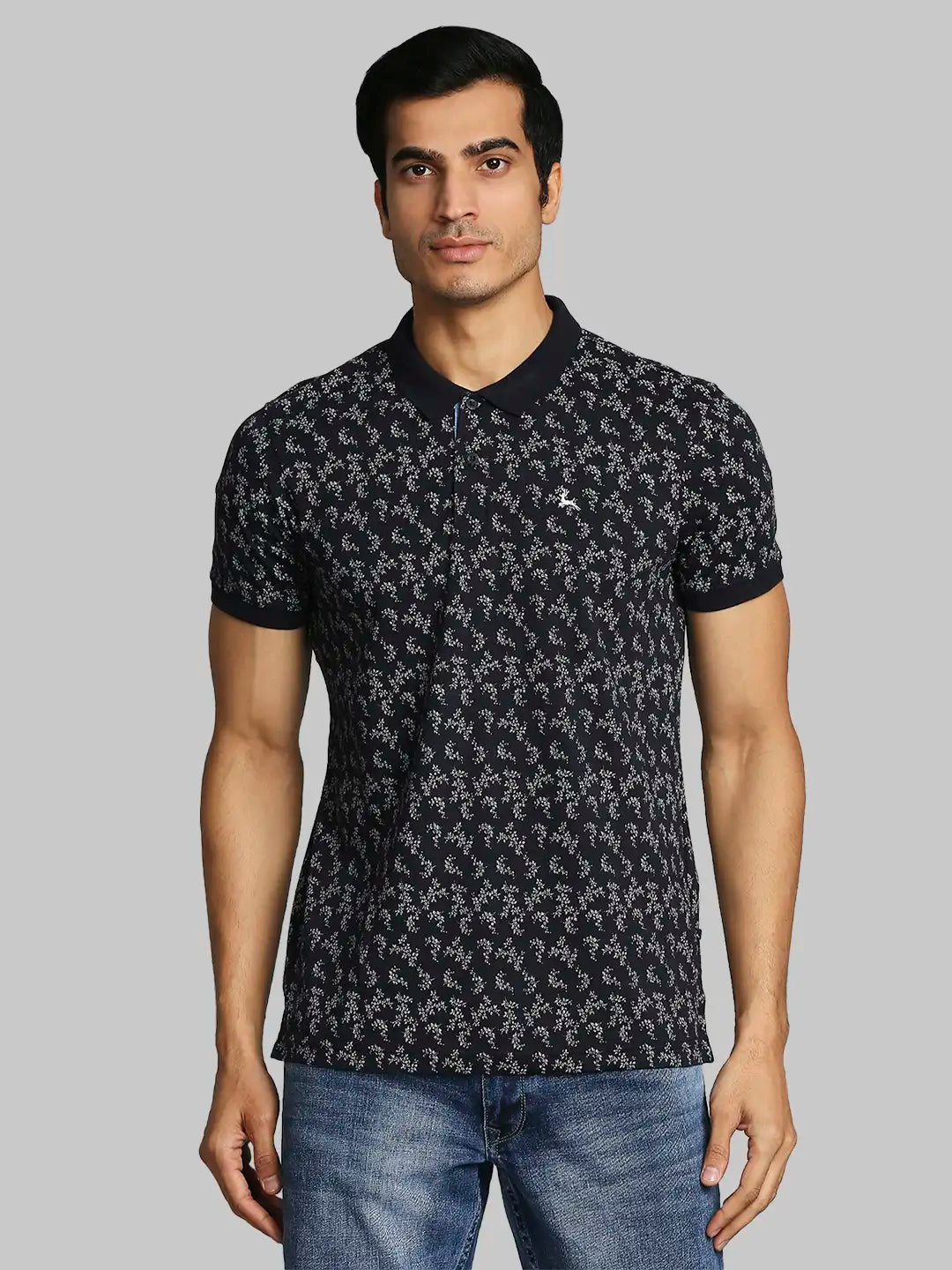 Men Regular Fit Black Polo