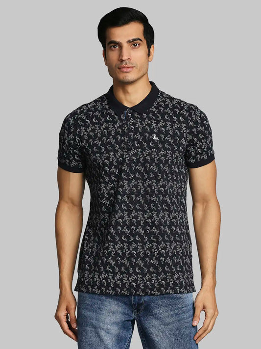 Men Regular Fit Black Polo