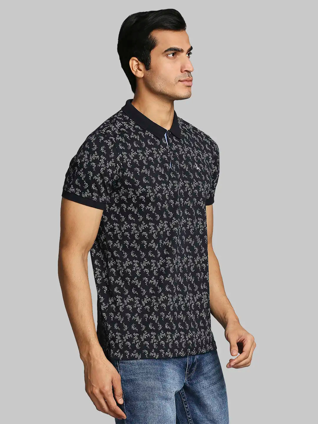 Men Regular Fit Black Polo