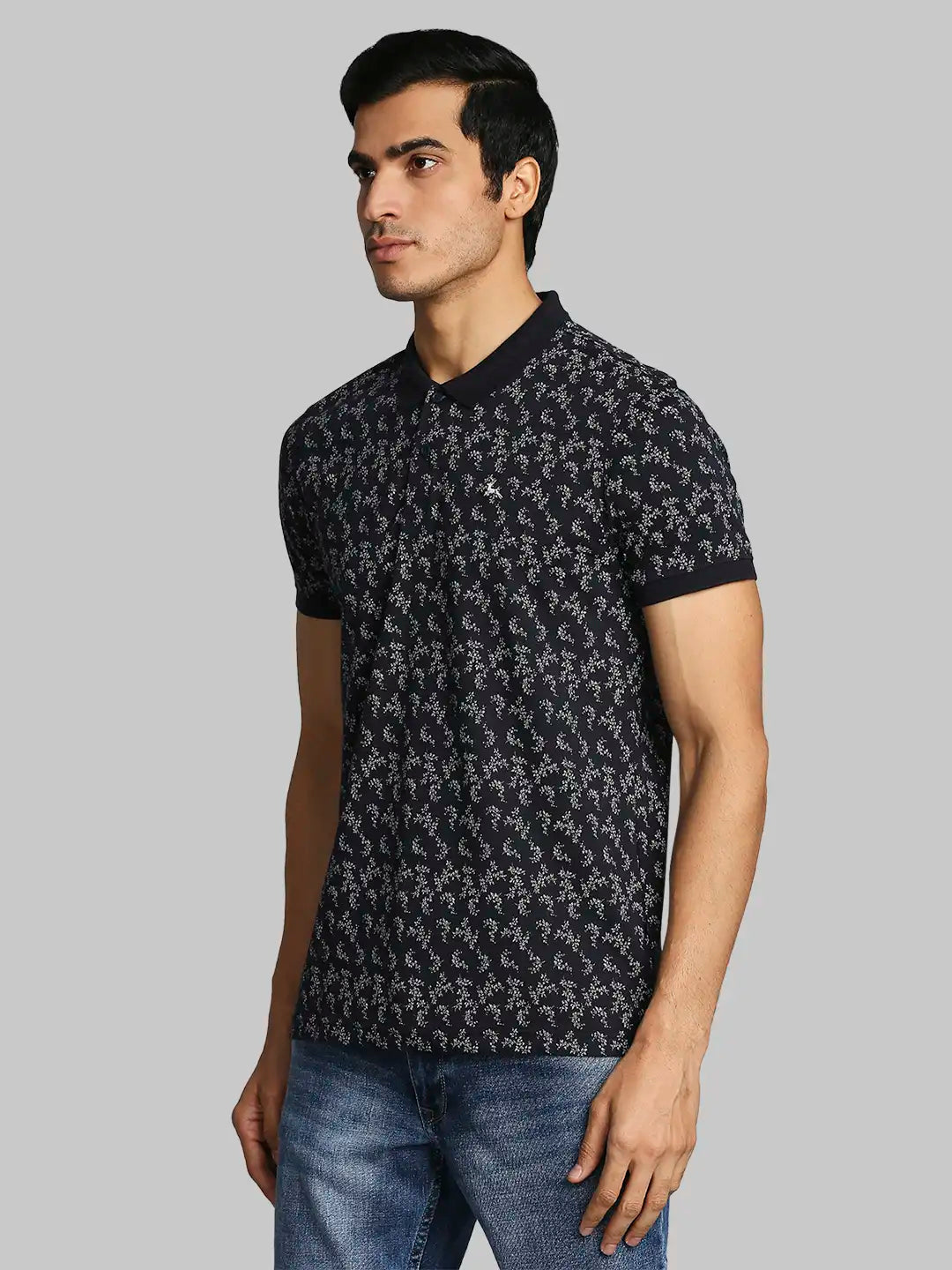 Men Regular Fit Black Polo