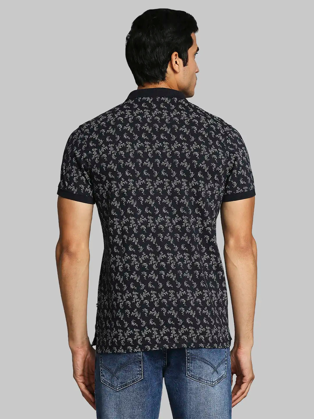 Men Regular Fit Black Polo