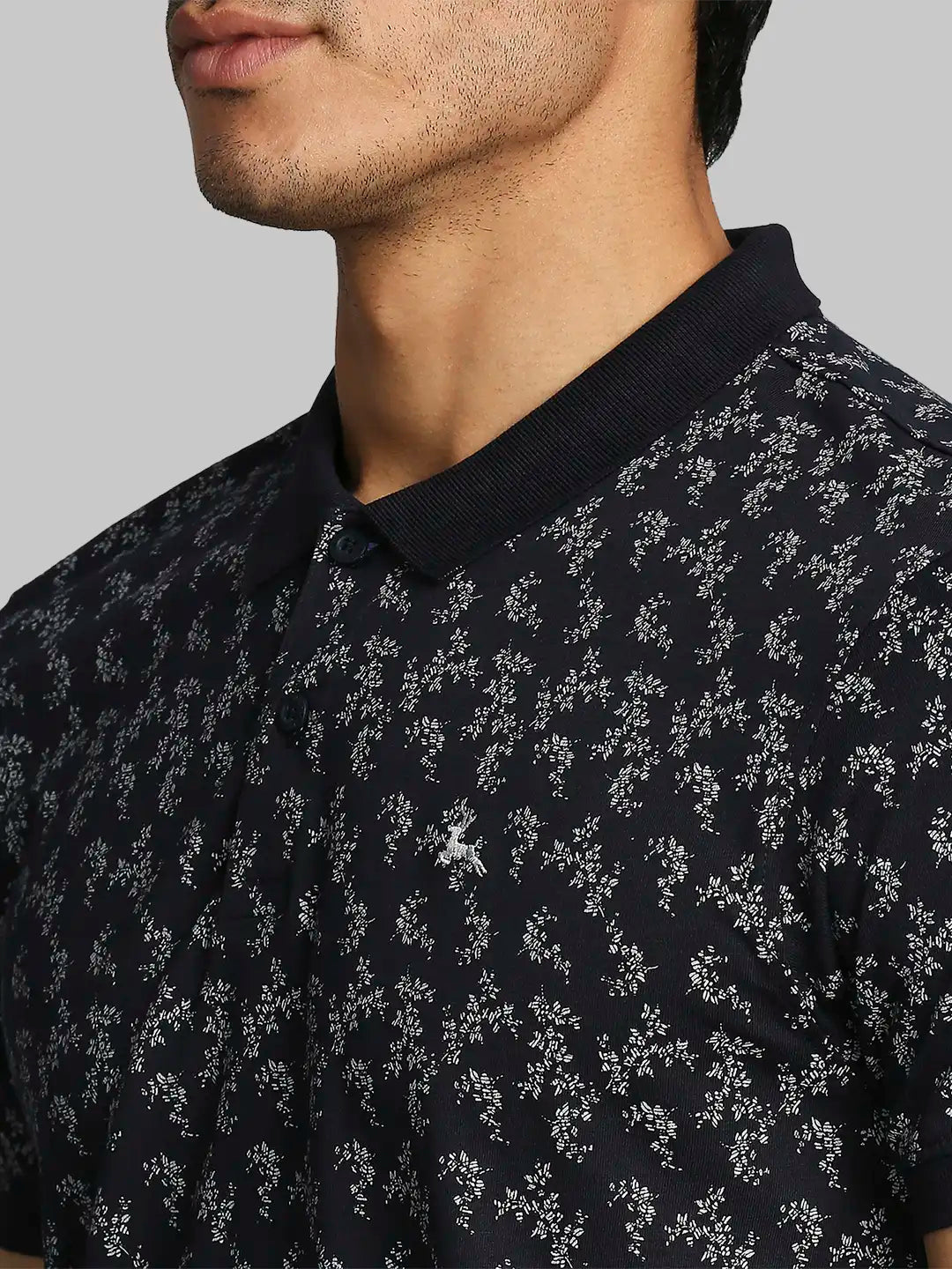 Men Regular Fit Black Polo