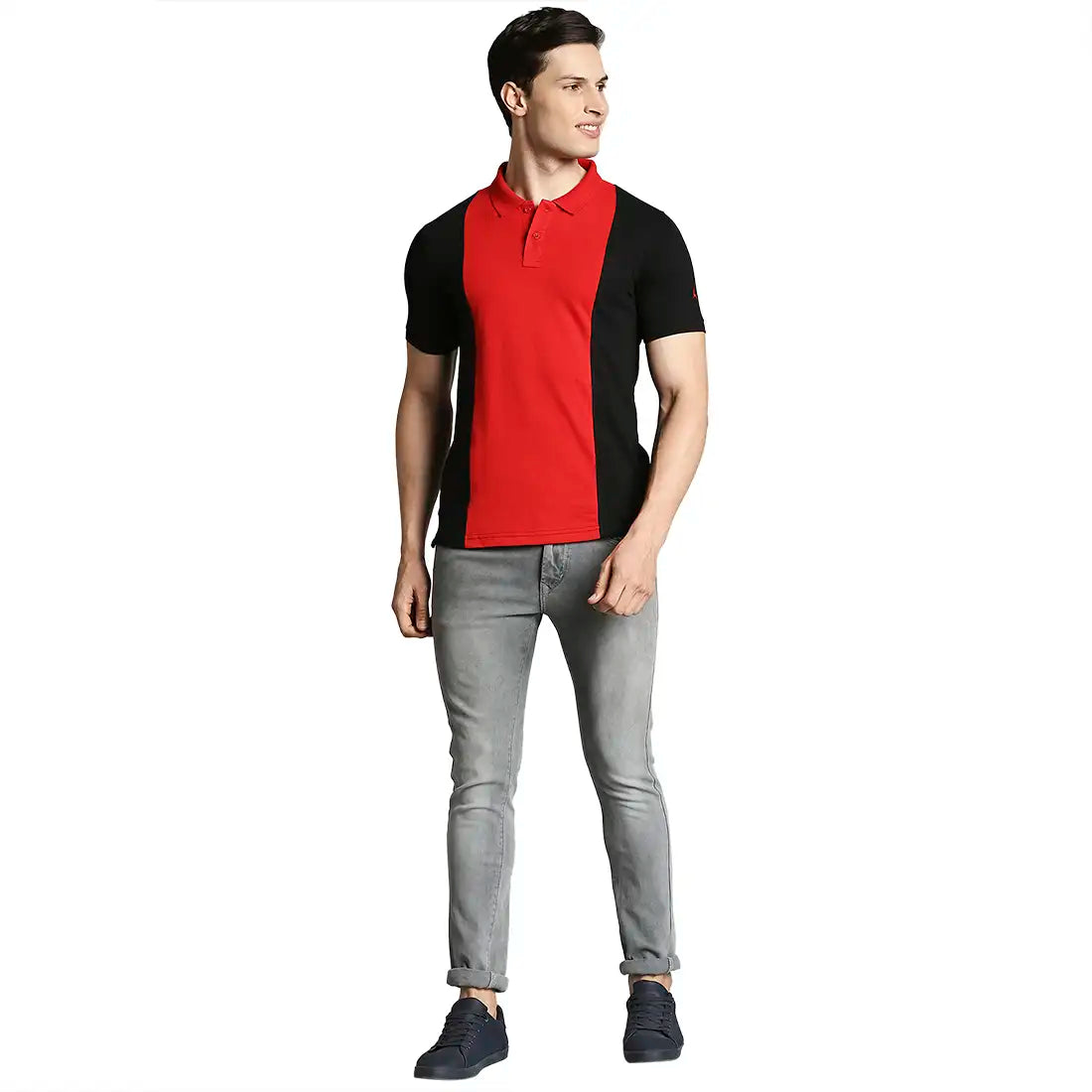Men Regular Fit Dark Blue Polo