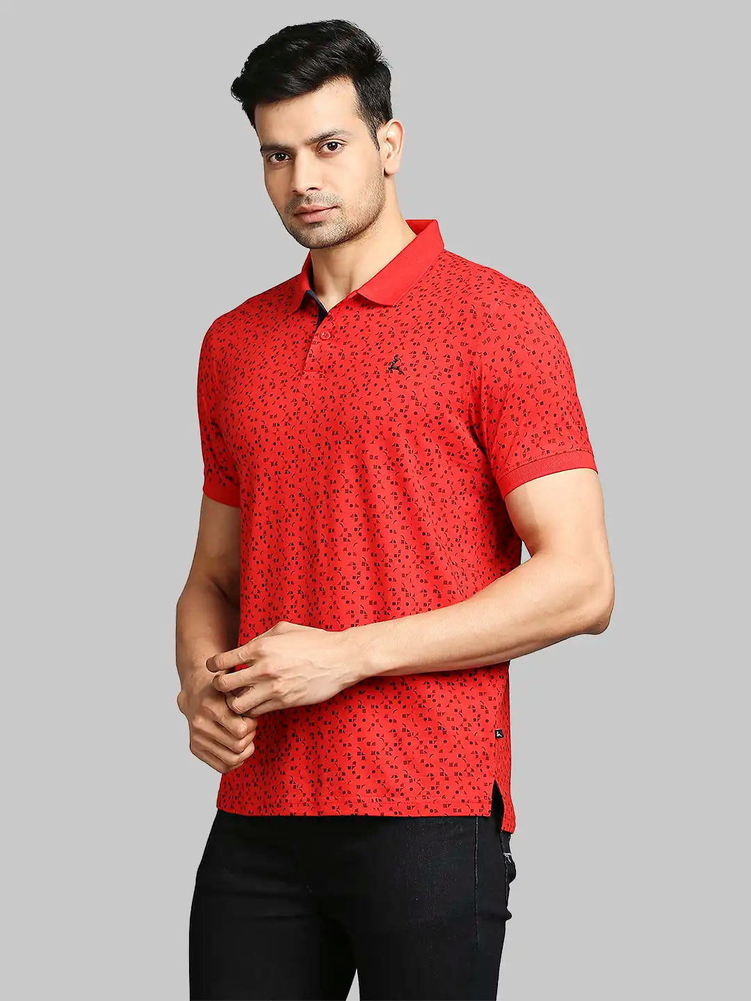 Men Regular Fit Dark Blue Polo