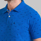 Men Regular Fit Blue Polo