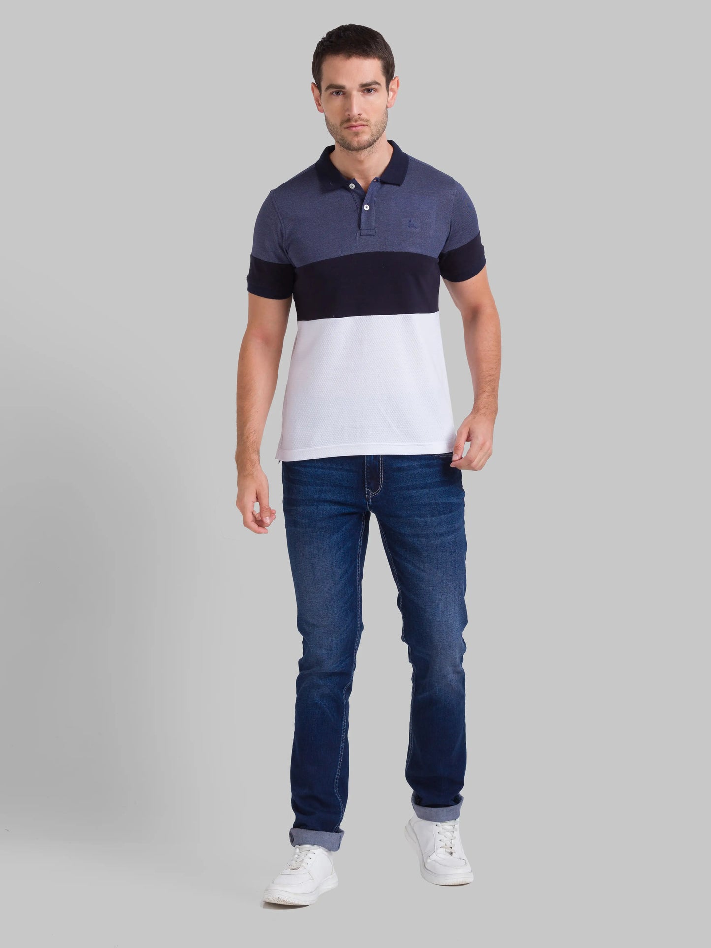 Men Slim Fit Black Polo